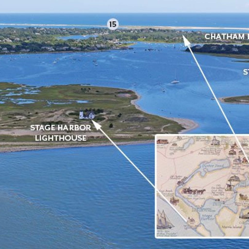 The Changing Shape of the Cape & Islands: Chatham’s Monomoy Islands and Stage Harbor, Cape Cod Life, April 2017 | capecodlife.com