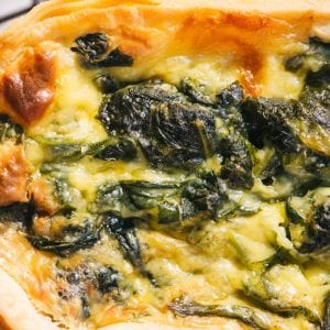 Spinach, Mushroom & Feta Quiche