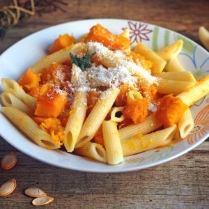 Penne with Roasted Butternut Squash & Goat Cheese