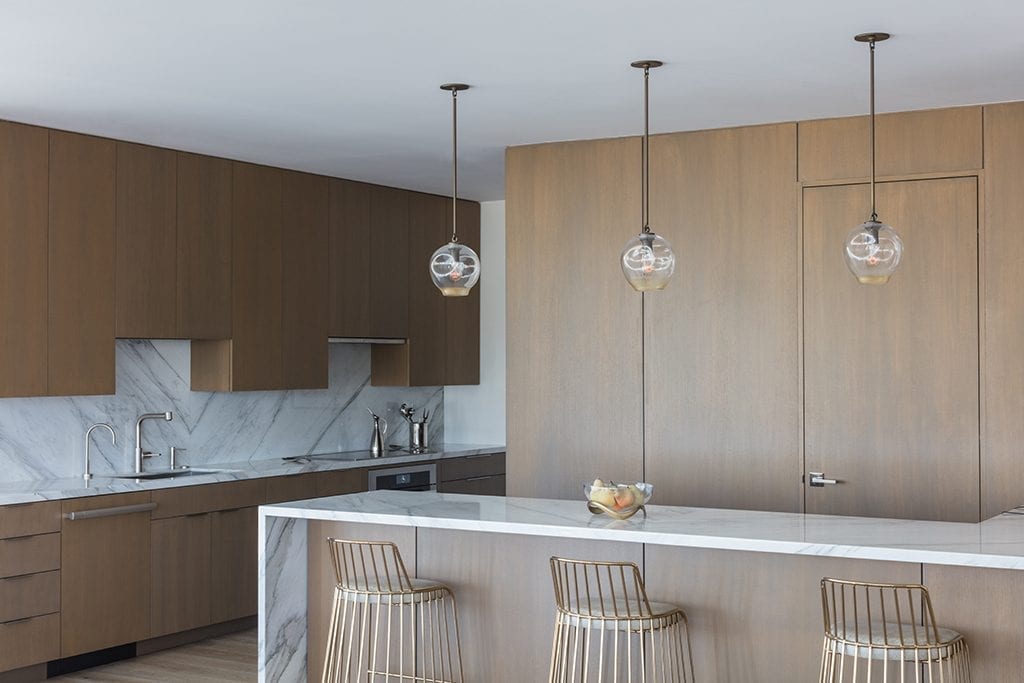 Pendants in vintage brass with custom gold foil glass