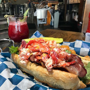 Lobster Roll and Cocktail