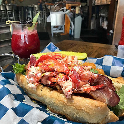 Lobster Roll and Cocktail
