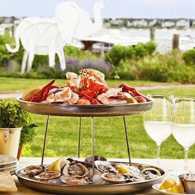 Lunch on the lawn at the White Elephant Nantucket