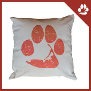 nantucket paw print pillow from geronimo's of nantucket