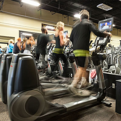 People exercising