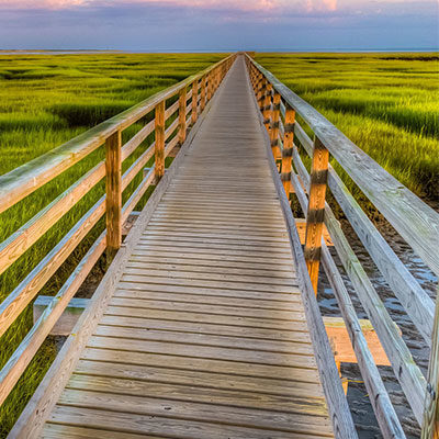 Long walkway leading to grays beach