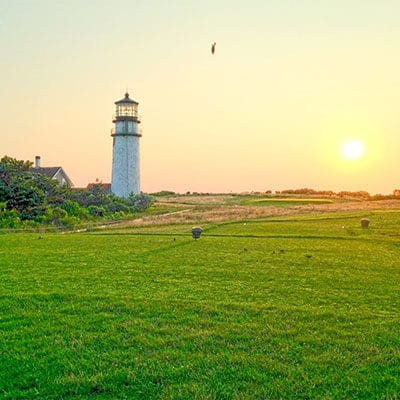 Highland Links at sunset