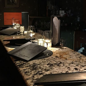 Bar with place settings