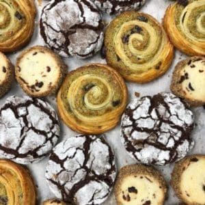 Pain D'Avignon bread display, variety of cookies