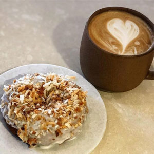 The Corner Table Cafe coffee and donut