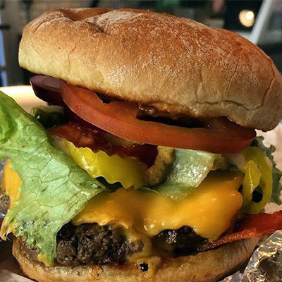 Stacked Burger from Fat Ronnie’s Burger Bar
