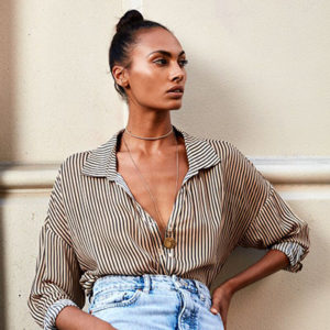 Model wearing women's clothing from Story.