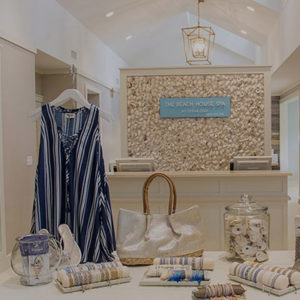 entrance and front desk at beach house spa