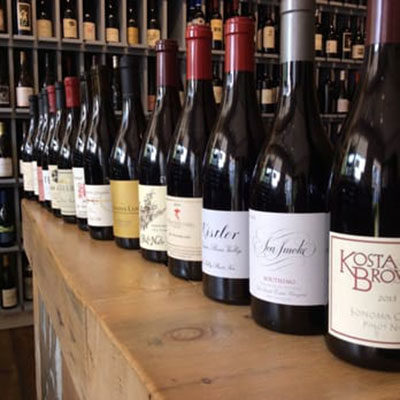 bottles of wine at mv wine & spirits