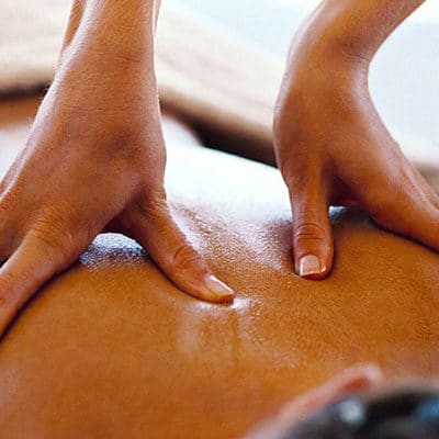 person having a massage