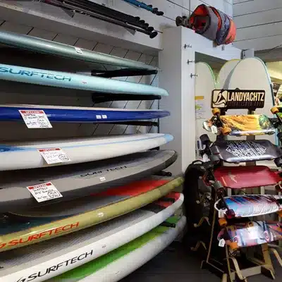 boardStiffFeatured2 Surfboard and skateboard display