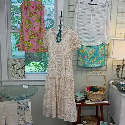 Cloths for sale at Sun and The Moon Consignment, Cotuit
